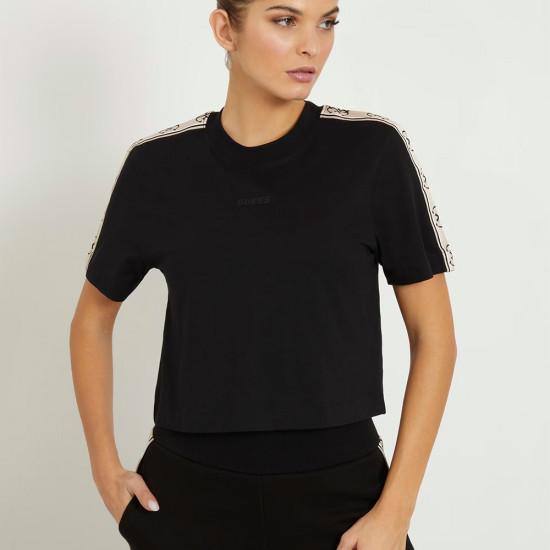 Guess Γυναικεία κοντομάνικη μπλούζα Britney Crop Tee